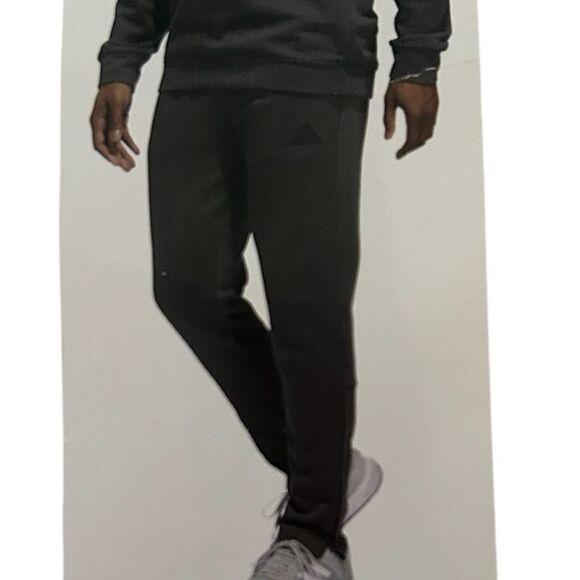 Adidas Men's Fleece Tapered Pant with Zippered Bottoms Gray, XLarge, NWT - Picture 1 of 10